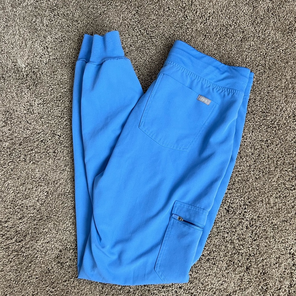 FIGS Zamora™ jogger scrub pant - Ceil Blue - Small Tall